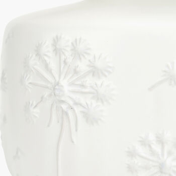 White Small Floral Ceramic Table Lamp, 6 of 9