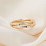 9ct Gold Emerald And Diamond Personalised Wedding Ring, thumbnail 6 of 8