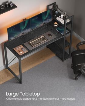 Computer Desk With Storage Shelves Industrial Style, 8 of 12