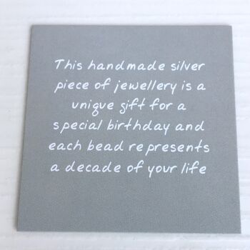 40th Birthday Handmade Silver Bracelet, 3 of 4