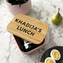 Personalised Bamboo Shadow Font Lunch Box, thumbnail 8 of 8