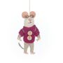 Handmade Felt Charlie Mouse Decoration, thumbnail 2 of 2