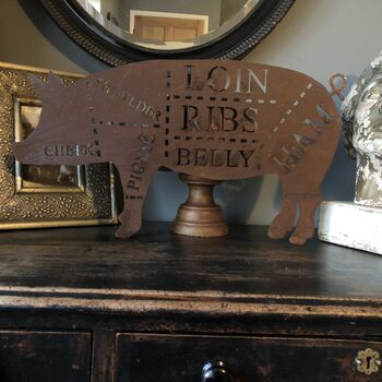 Home Kitchen Or Garden Sign Pig Decoration Ornament, 6 of 8