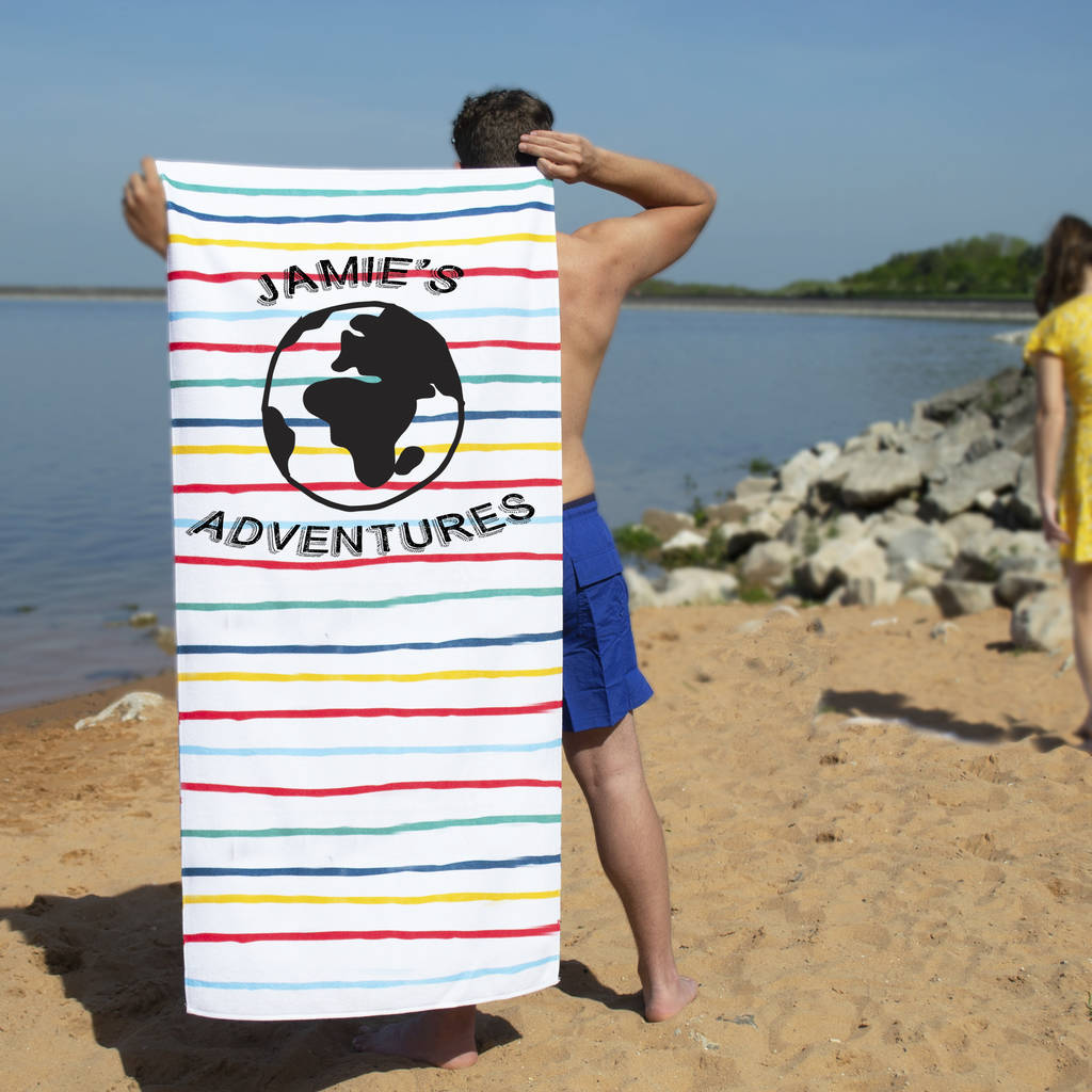 Personalised Travel Beach Towel