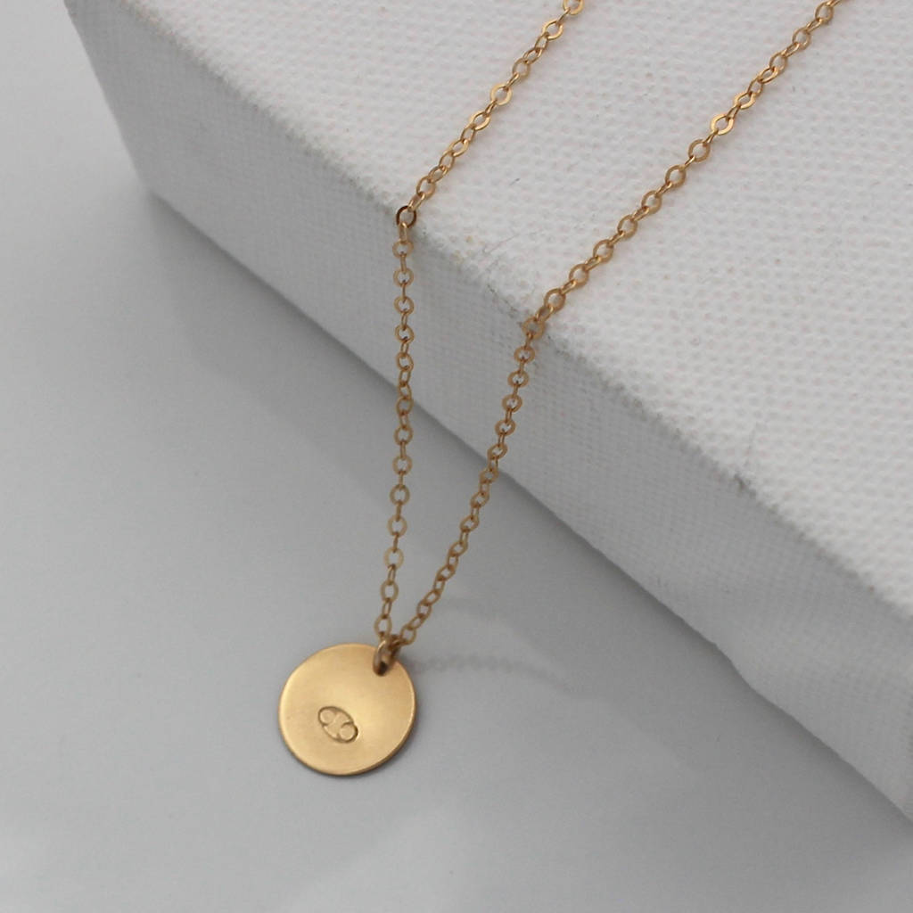 Gold Zodiac Star Sign Necklace By A Box 