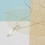 Brushed Silver Leaf Pendant, thumbnail 2 of 10