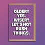 Funny Older Birthday Card Purple, thumbnail 1 of 2