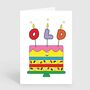 Old Age Birthday Cake Candle Funny Joke Birthday Card, thumbnail 2 of 2