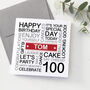 Personalised 100th Birthday Card, thumbnail 1 of 6