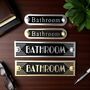 Bathroom Metal Door Sign Art Deco Or Modern, thumbnail 6 of 6