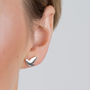 Sterling Silver Dove Stud Earrings, thumbnail 1 of 6