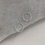 Sterling Silver Micro Hoop Earrings, thumbnail 5 of 9