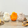 Spooky Ghost And Pumpkin Candle Halloween Decoration, thumbnail 4 of 10