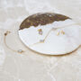 9ct Gold Mother Of Pearl Clover Bracelet And Earrings Set, thumbnail 1 of 7