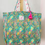 Handmade Quilted Floral Tote Bag, thumbnail 1 of 3