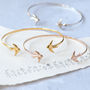 Swallow Sterling Silver Bangle Personalised Giftcard, thumbnail 3 of 9