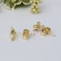 Diamond Cherry Blossom Stud Earrings, 18ct Gold, thumbnail 7 of 7
