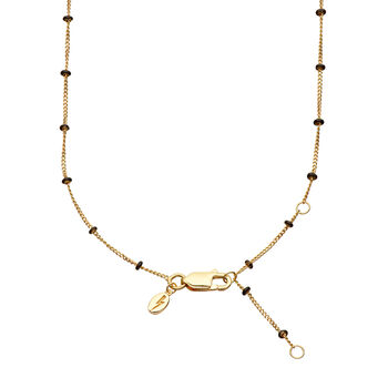 Black Enamel Satellite Chain Necklace, 8 of 8