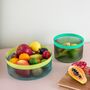 Bowl For Snacks Or Storage In Coloured Ribbed Glass, thumbnail 1 of 4
