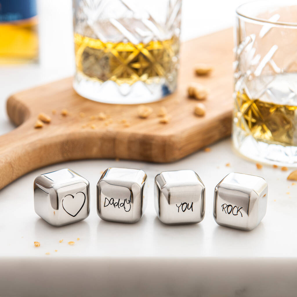 'Daddy You Rock' Personalised Steel Ice Cubes, 1 of 12