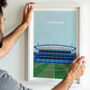 Chelsea Football Stadium Art Print Personalised Gift, thumbnail 2 of 6