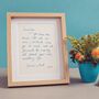 Mounted Personalised Embroidered Handwriting, thumbnail 3 of 9