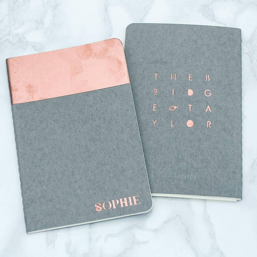 personalised name moleskine notebook by thebridge & taylor