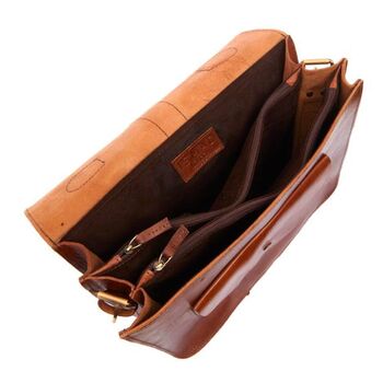 Handmade Leather Briefcase Darwin, 8 of 12