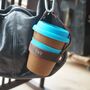 Personalised Reusable Cup And Carrier In Leather, thumbnail 1 of 3