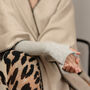 Alpaca Blend Long Arm Warmers – Pastel Lilac Grey And Soft Grey, thumbnail 4 of 9