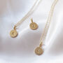 Gold Plated Sterling Silver Stamped Initial Necklace, thumbnail 1 of 12