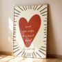 Personalised Name Print | You Make My Heart Burst, thumbnail 1 of 5