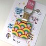 Personalised Rainbow Print Keyring, thumbnail 5 of 6