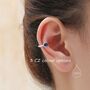 Piercing Free Cz Crystal Ear Cuff In Sterling Silver, thumbnail 1 of 11