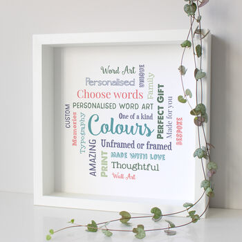 Personalised 90th Birthday Word Art Print For Him, 6 of 9