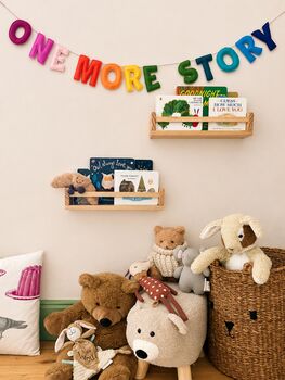 One More Story Rainbow Felt Garland For Nursery And Kids Bedroom, 2 of 2
