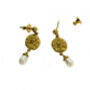 Gold Vermeil Coin And Pearl Earrings, thumbnail 1 of 4