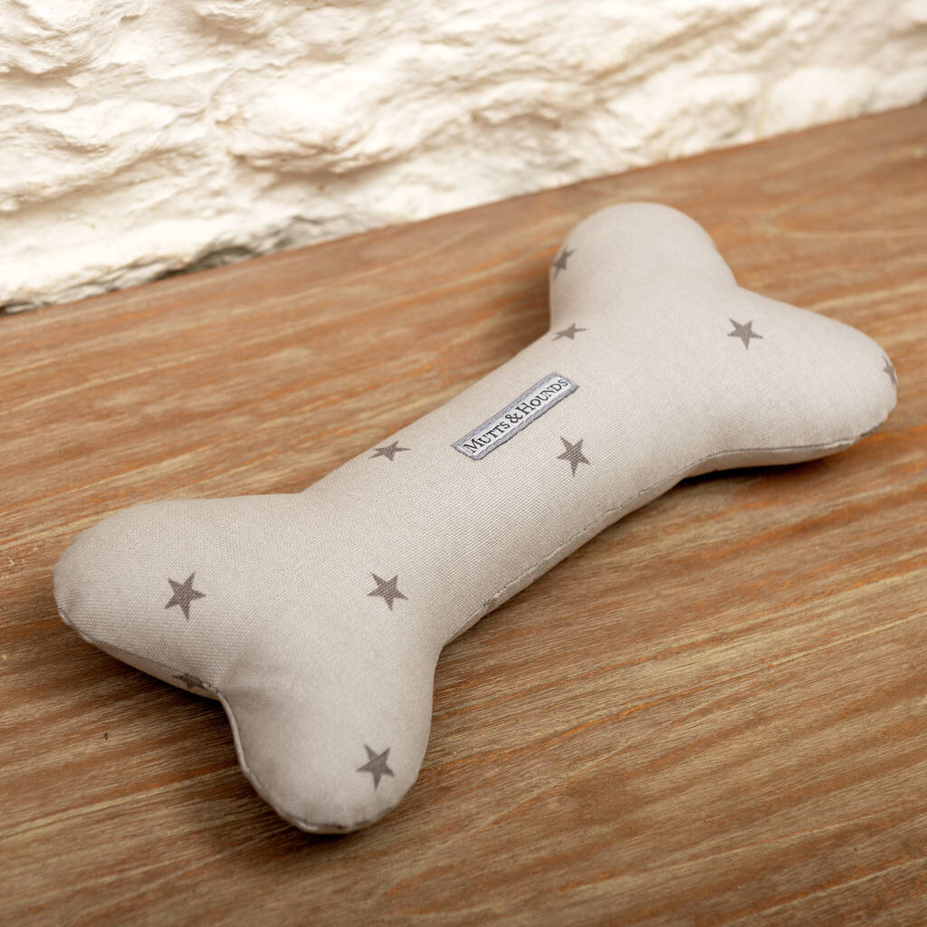 Mutts And Hounds Luxury Squeaky Dog Bone Toy, 1 of 6