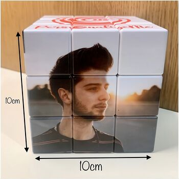 Personalised Photo Cube With Personalised Stand 10cm, 2 of 5