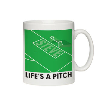 Personalised Life 'S A Pitch Football Mug Gift, 4 of 4