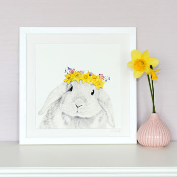 Framed Spring Baby Bunny Print, 3 of 3