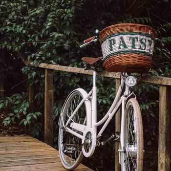 Personalised Wicker Bicycle Basket, 7 of 8