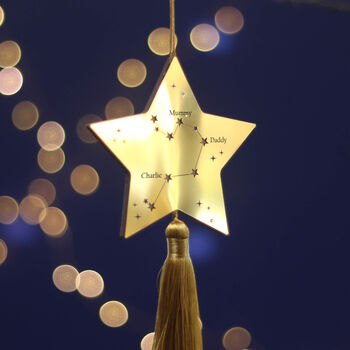 Family Constellation Star Christmas Tree Decoration, 7 of 12