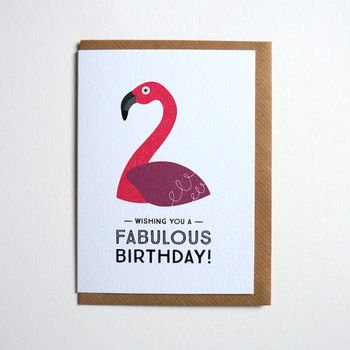 Flamingo Birthday Card, 2 of 2