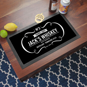 Personalised Vintage Whiskey Bar Mat, 7 of 11