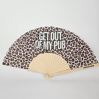 Handheld Get Out My Pub Folding Fan, 2 of 2