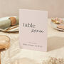 Wedding Table Number Sign A4 Sturdy Sign Blush Script, thumbnail 1 of 5