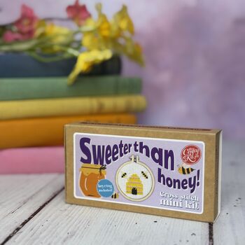 Sweeter Than Honey Mini Matchbox Cross Stitch Kit, 5 of 6