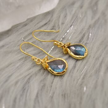 Labradorite Cute Dangle Silver Earrings, 3 of 8