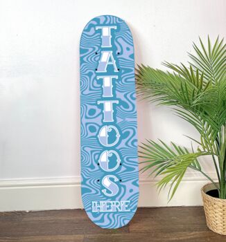 Tattoos Here Sign Clear Acrylic Skateboard Deck, 8 of 8